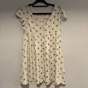 Denim & Supply Ralph Lauren Peasant Blouse XS Cream Floral Boho Cottagecore Y2K